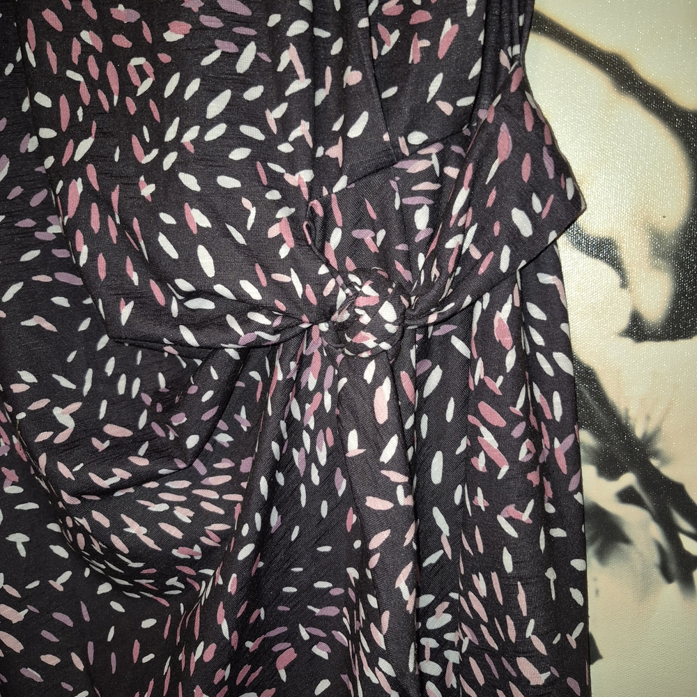 Nicole Miller Black and Pink Midi Dress - Picture 2 of 3